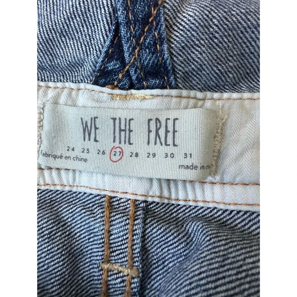 Free People Summer Babe Distressed Denim Short Overalls